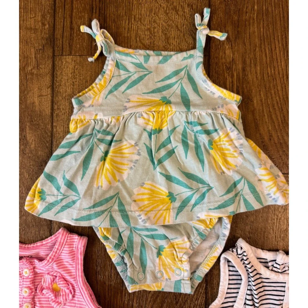 Carters Baby‎ Girl Clothes Lot 3 Months Dresses Rompers Summer Outfits Heart